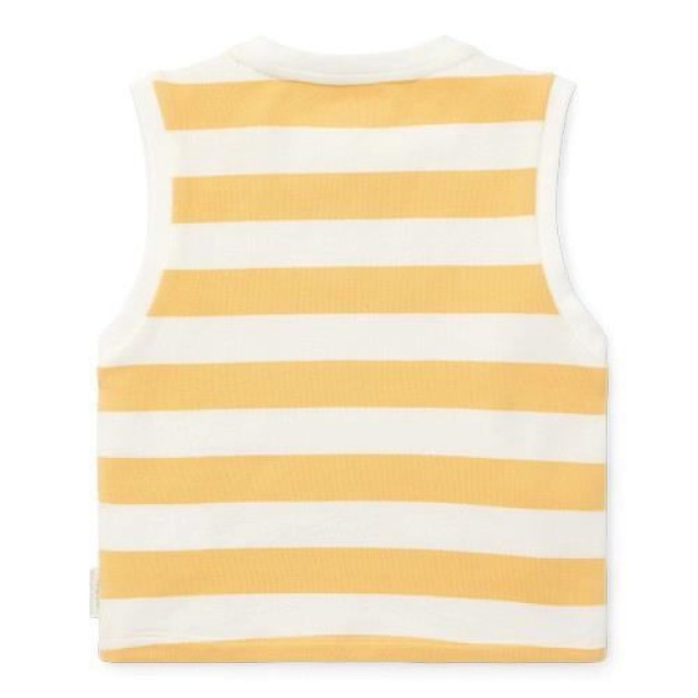 Singlet Majica Bez Rukava, Sunny Yellow Stripes - Little Farm Singlet Majica Bez Rukava, Sunny Yellow Stripes - Little Farm