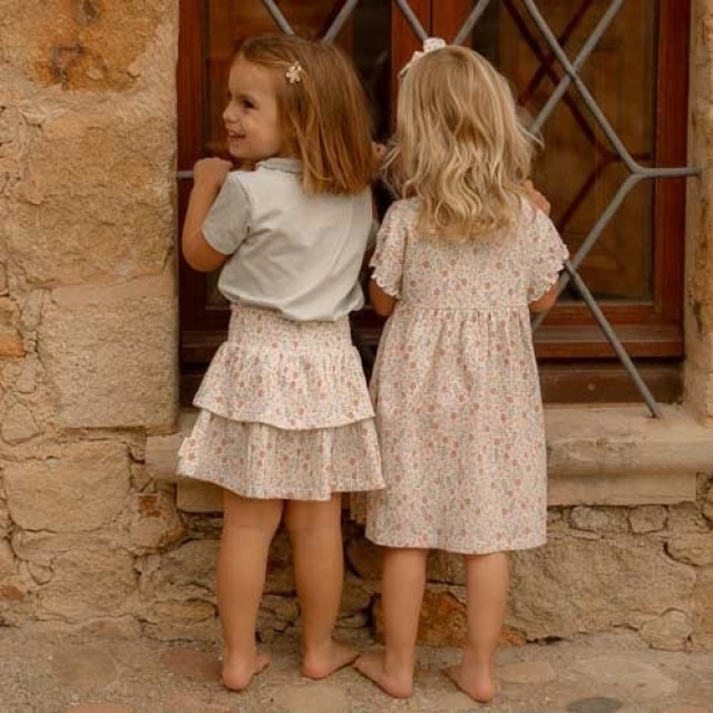 Suknja Sa Karnerima, Bela - Fairy Garden Suknja Sa Karnerima, Bela - Fairy Garden