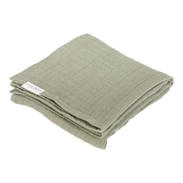Pelena Muslin 120 X 120 - Olive, Little Farm
