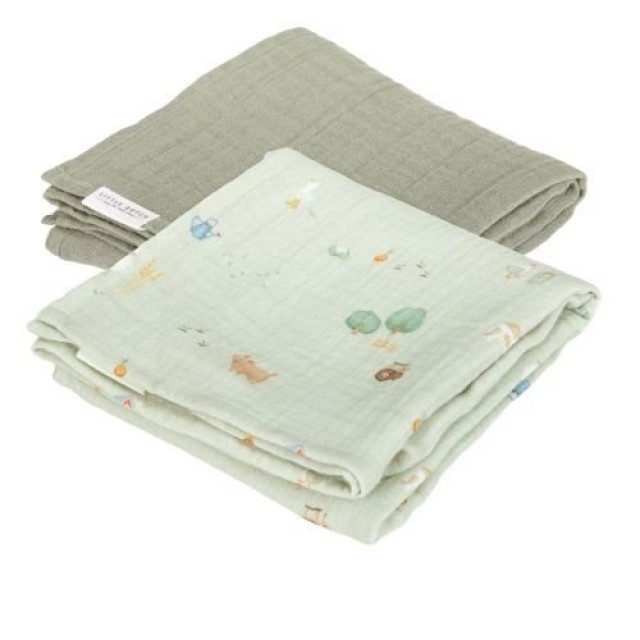 Pelene Muslin 70 X 70 - Little Farm Pelene Muslin 70 X 70 - Little Farm