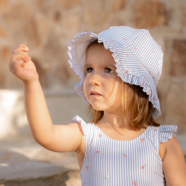 Kapa za sunce sa dva lica - Plava, Sunny Flowers