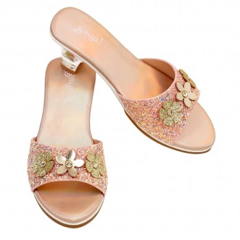 Papuče na štiklu 5cm Clarisse, metalik roze Papuče na štiklu 5cm Clarisse, metalik roze