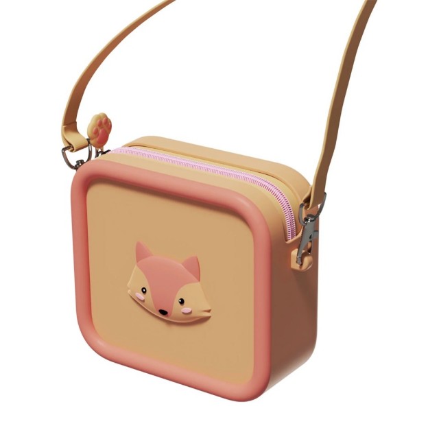 Dečija silikonska torbica u obliku lisice, baraon boje