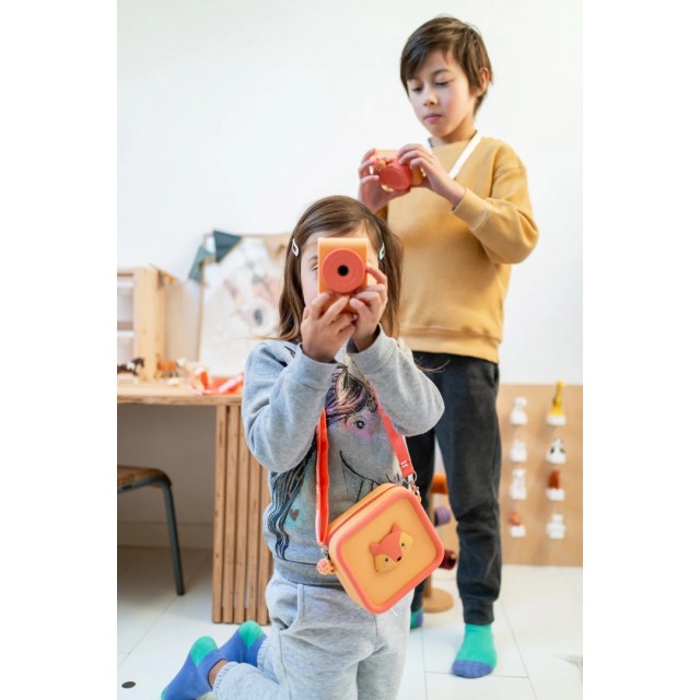 Dečija silikonska torbica u obliku lisice, baraon boje