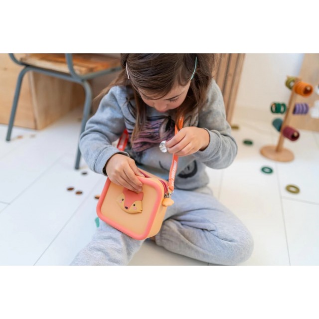 Dečija silikonska torbica u obliku lisice, baraon boje